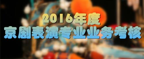 内射嫩逼四级片国家京剧院2016年度京剧表演专业业务考...